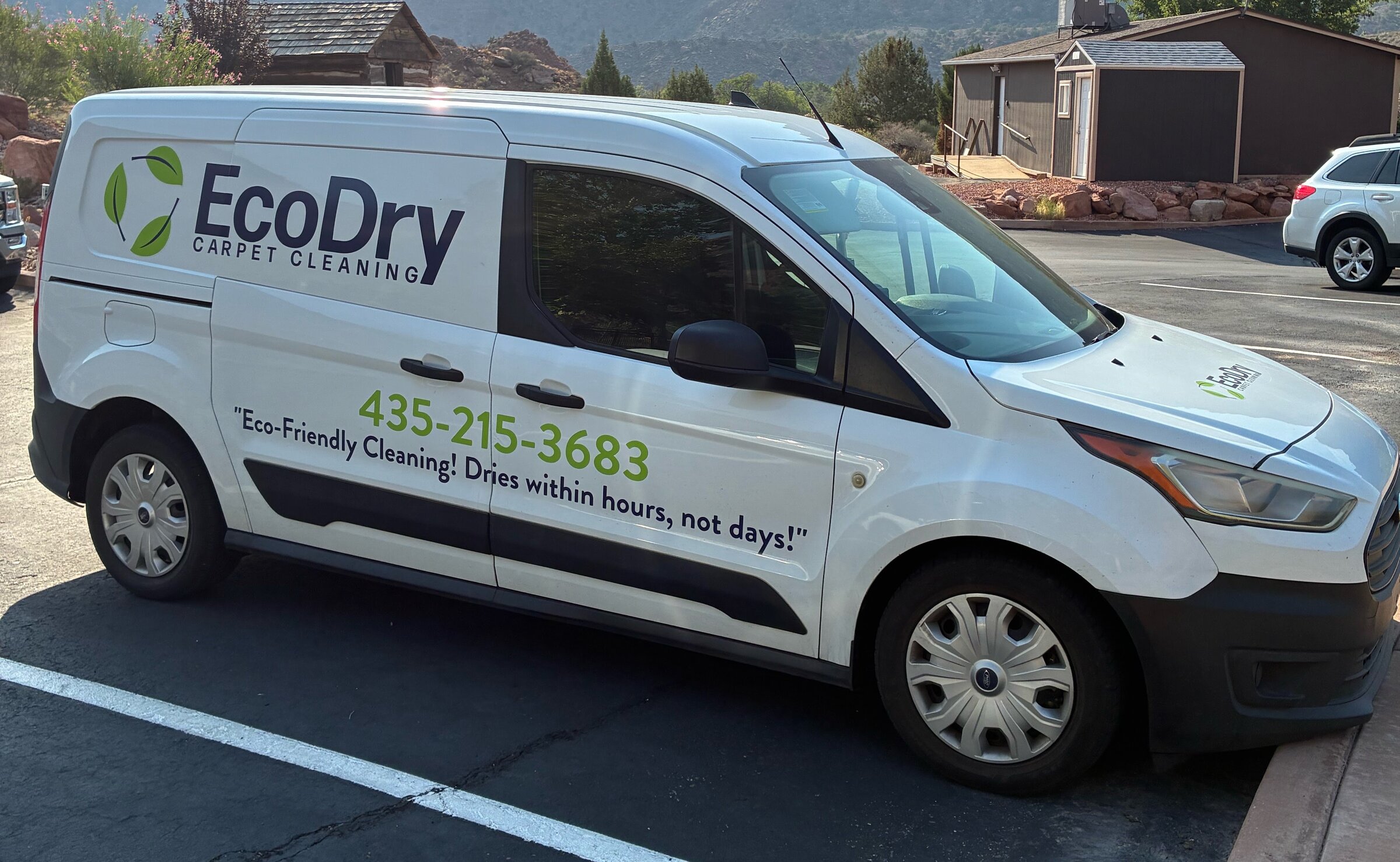 EcoDry Carpet Cleaning service van parked in St. George, Utah